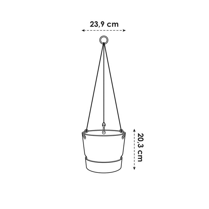 greenville hanging basket 24cm living black
